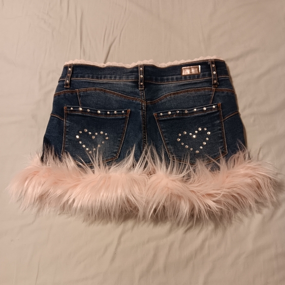 Custom Y2K Juicy Counture fur shorts - Picture 1 of 7